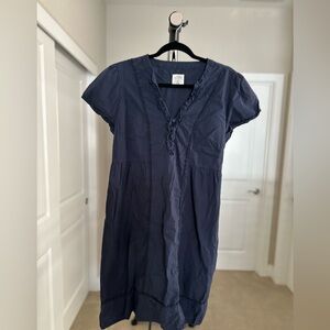Women’s H&M Short Sleeve Navy Blue Midi Dress ~ Size 14